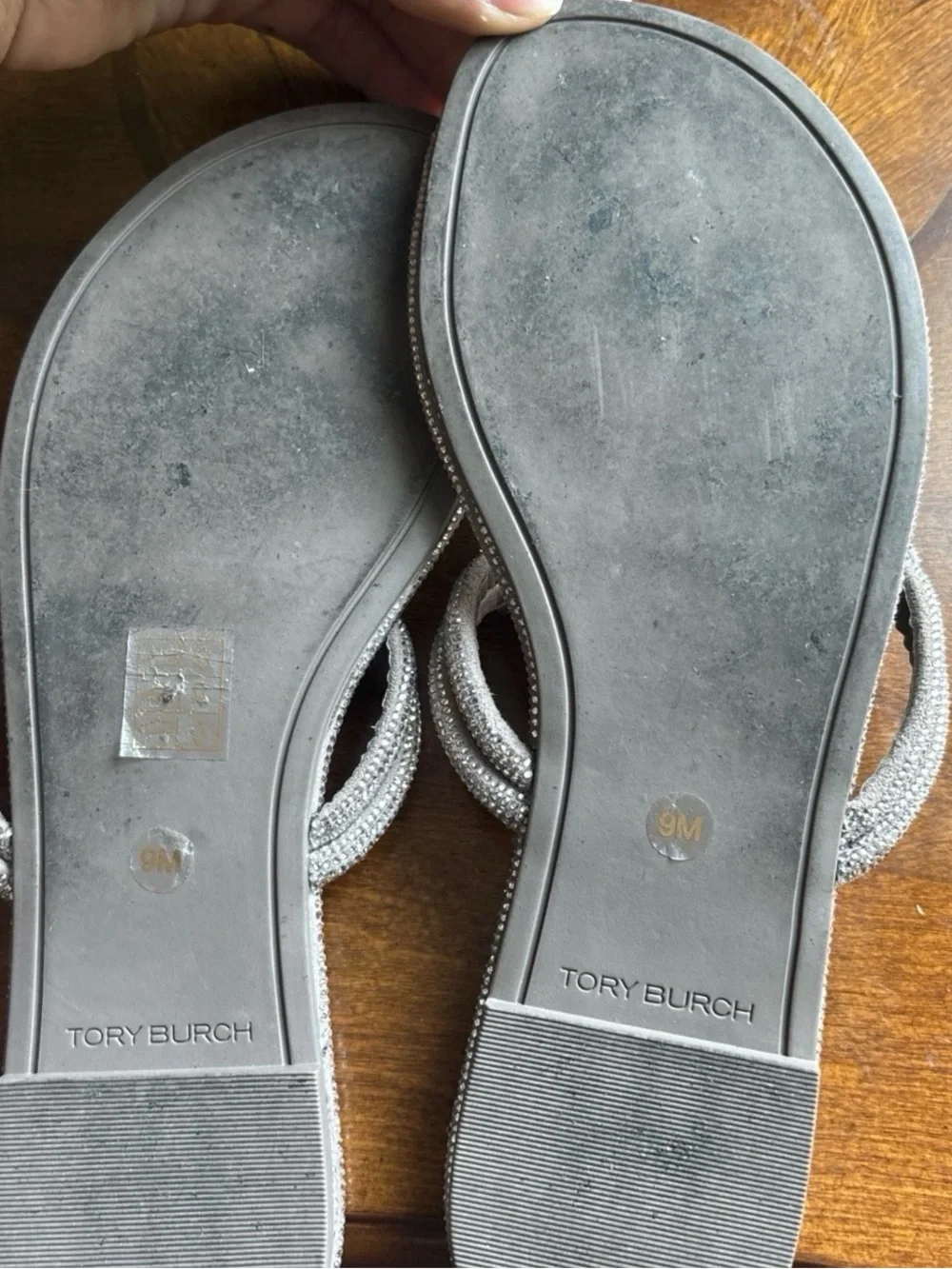 New Tory Burch Sandals Women's Size 9mColor Dark Clay Miller Knotted Pave